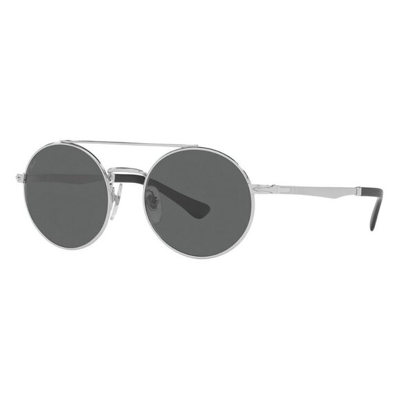 New PERSOL Silver Round PO2496S 518B1 Sunglasses Women - Picture 1 of 4